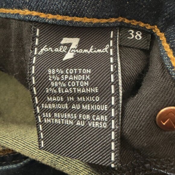 7 For All Mankind “Carsen” Jeans – Dark Wash – Size 38 - Picture 7 of 16